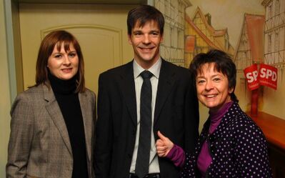 Alexandra und Markus Mannsbarth mit Landtagsabgeordneter Brigitte Hofmeyer